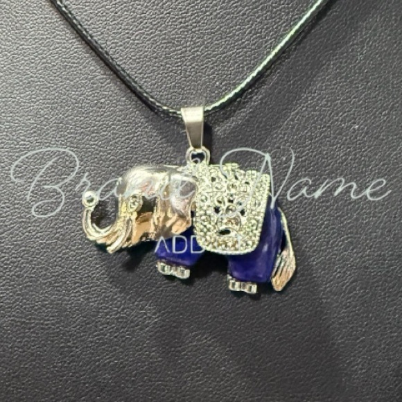 Jewelry - PRICE IS FIRM - Lapis Lazuli Silver Toned Elephant Necklace